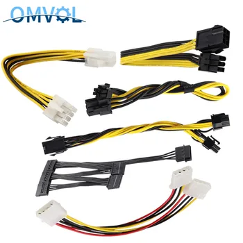 

ULT-Best Molex 4pin IDE 1 to 5 SATA 15Pin Hard Drive Power Supply Splitter Cable Cord for DIY Male Femal powered GPU Video Card
