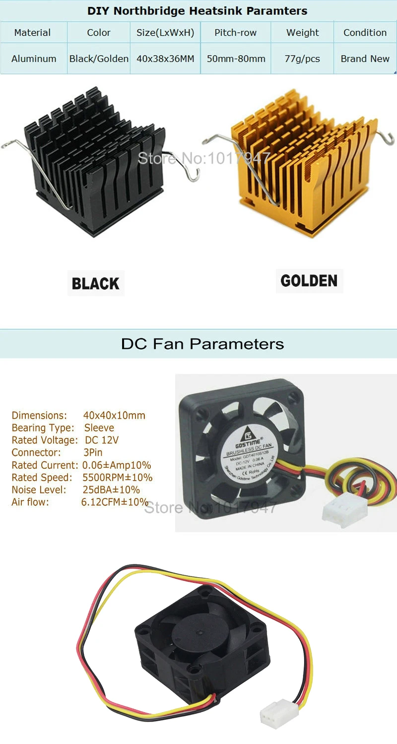 ventoinhas e acessórios de refrigeração