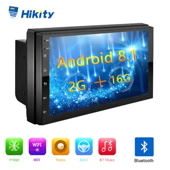 

Hikity Android 8.1 2 Din Car Multimedia Player GPS HD Autoradio WiFi USB 7" MirrorLink Car Stereo Car MP5 Player Support Camera