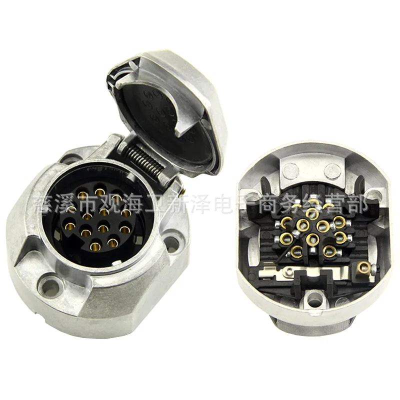 

Cross Border European Standard-13 + 1 Core Trailer Caravan Power Supply Socket 13P Euro Trailer Yacht Taillight Tailpiece