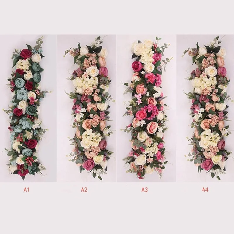 

Free Shipping 1M Luxury Artificial Flower Row Arrangement Decoration for Party Wedding Arch Backdrop Road Cited Flower