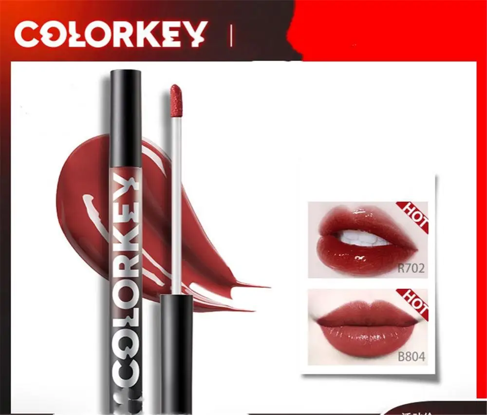 

COLORKEY Air Lip Gloss Mirror Surface Lip Tint Long-lasting and Waterproof Lip Glaze Makeup Beauty Cosmetics Liquid Lipstick