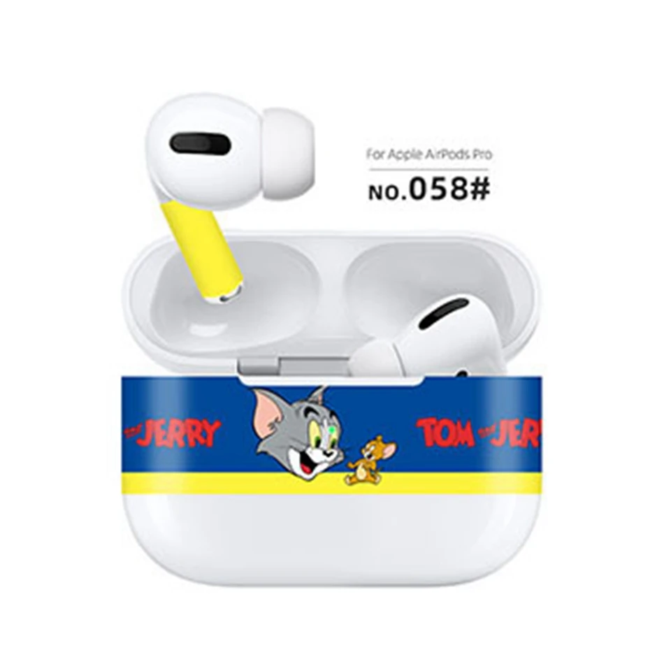 058 Для AirPods Pro модная наклейка с цветами и листьями авокадо для AirPods 3 шкуры Съемная клейкая декоративная наклейка пленка на голову - Цвет: 058
