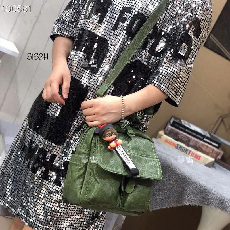 New Fashion Soft Leather Women's Handbag Multifunctional One Shoulder Messenger Bag