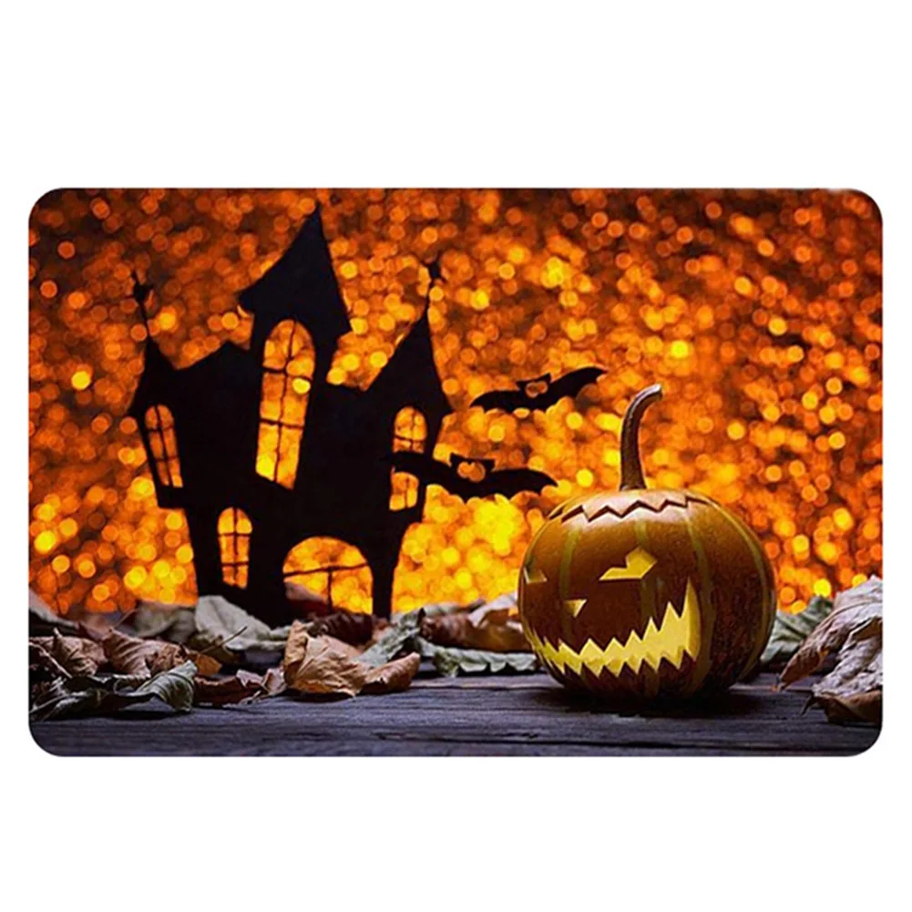 Хэллоуин высокого качества ковер сцена реквизит для обустройства Печатный коврик, напольный ковер для двери кухни ванной VE - Цвет: C