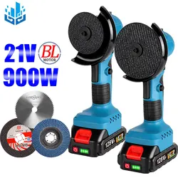 21v 900w brushless ângulo moedor sem fio mini polimento máquina de moagem ferramenta de corte diamante para makita 18v bateria ferramenta de energia