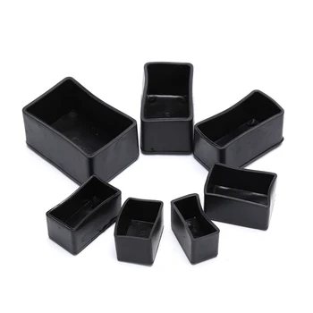 

8pcs Rectangle Silicone Chair Leg Caps Non-slip Table Foot Cover Socks Protector