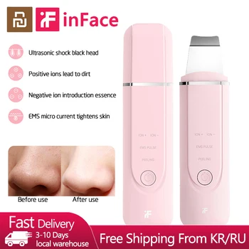

InFace Ultrasonic Skin Scrubber Skin Care Ion Acne Blackhead Remover Facial Cleansing Peeling Shovel Cleaner Beauty