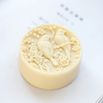 

PRZY Silicone Mold Silicone Flower Soap Handmade Mold Soap Making Moulds Resin Clay Molds Birds Fly Together Flowers