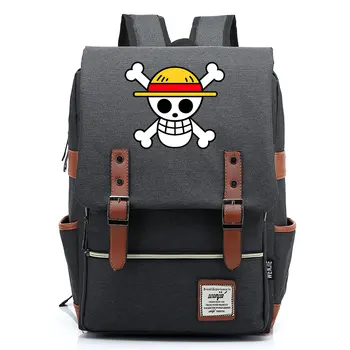 

New Cartoon Anime One Piece Monkey D Luffy Buckle Children School bag Teenagers Student Schoolbags Women Bagpack Men Backpack