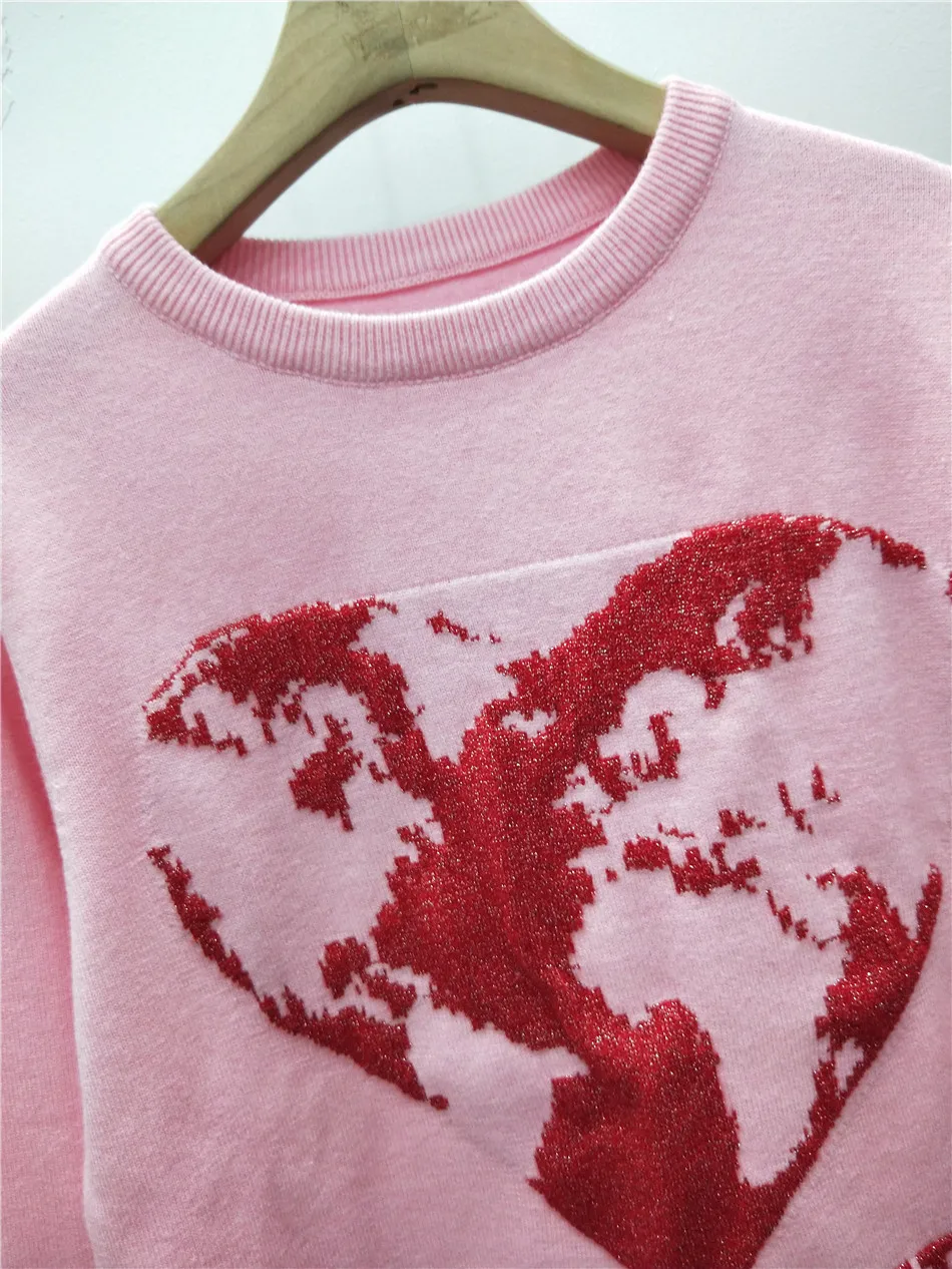 Chiara Ferragni Стиль Мода, любовь, сердце письмо помочь мне вязать свитера пуловеры женские зимние полушерстяные теплые милые топы свитер