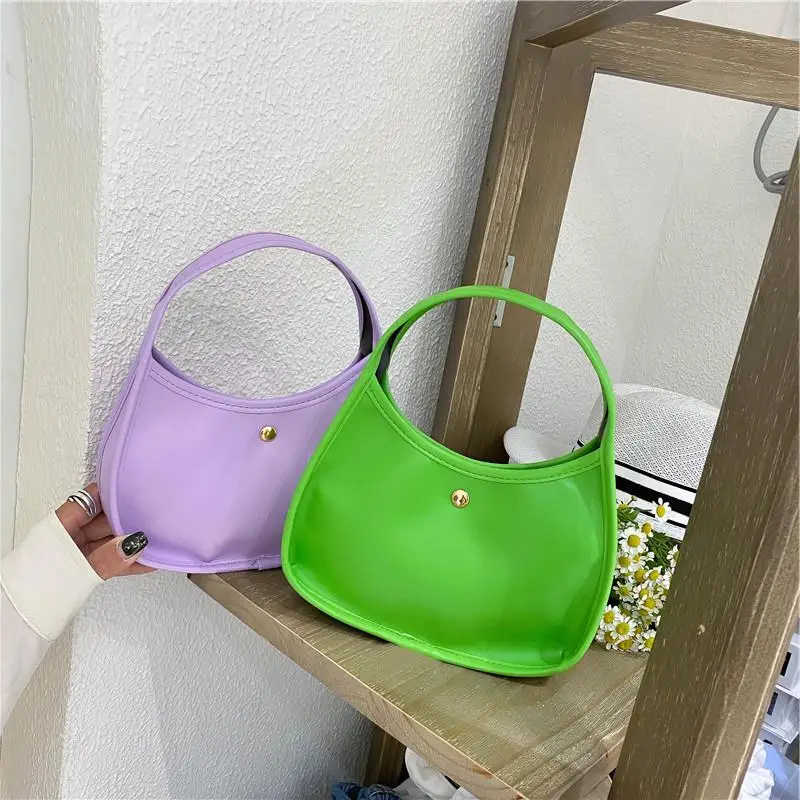 

Quality Women's Handbag Female Luxury Designer Strap Shoulder Bag Leather Underarm Bags Crossbody Bags Solid Color Clutch Purse