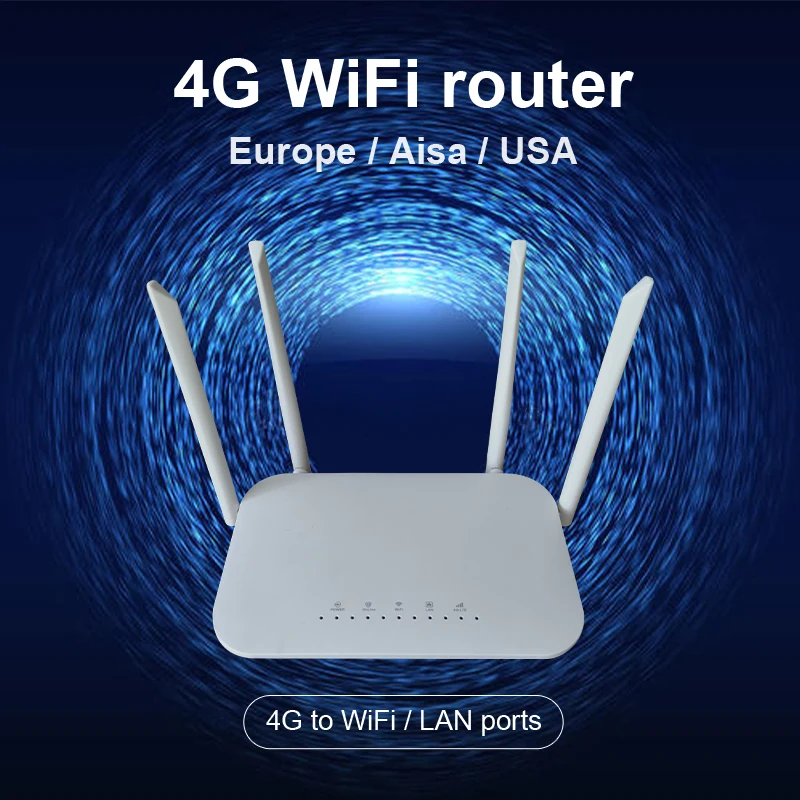 LTE CPE 4G wifi router SIM card Hotspot CAT4 32 users RJ45 WAN LAN wireless modem