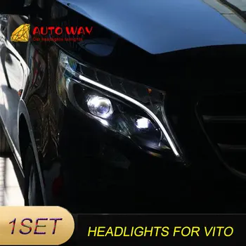 

Car Styling case for Benz vito Headlights 2016-2019 LED vito Headlights LED vito Headlight H7 D2H HID Angel Eye Bi Xenon Beam