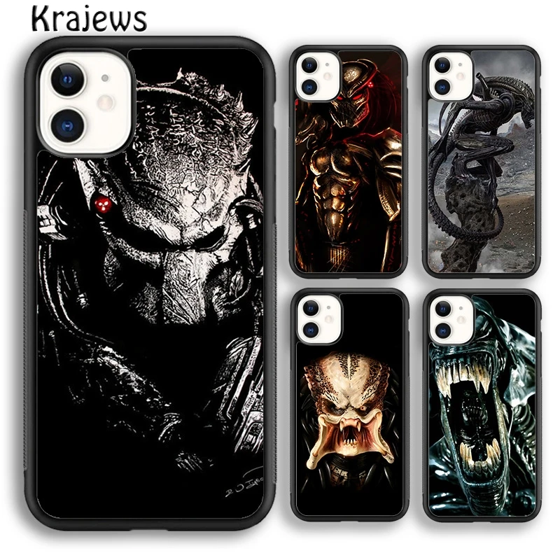 Krajeans Alien Vs Predator Cover Per Telefono Per Iphone 15 Se2020 14 6 7 8 Plus Xs Xr 11 12 Mini 13 Pro Max Coque Shell Fundas