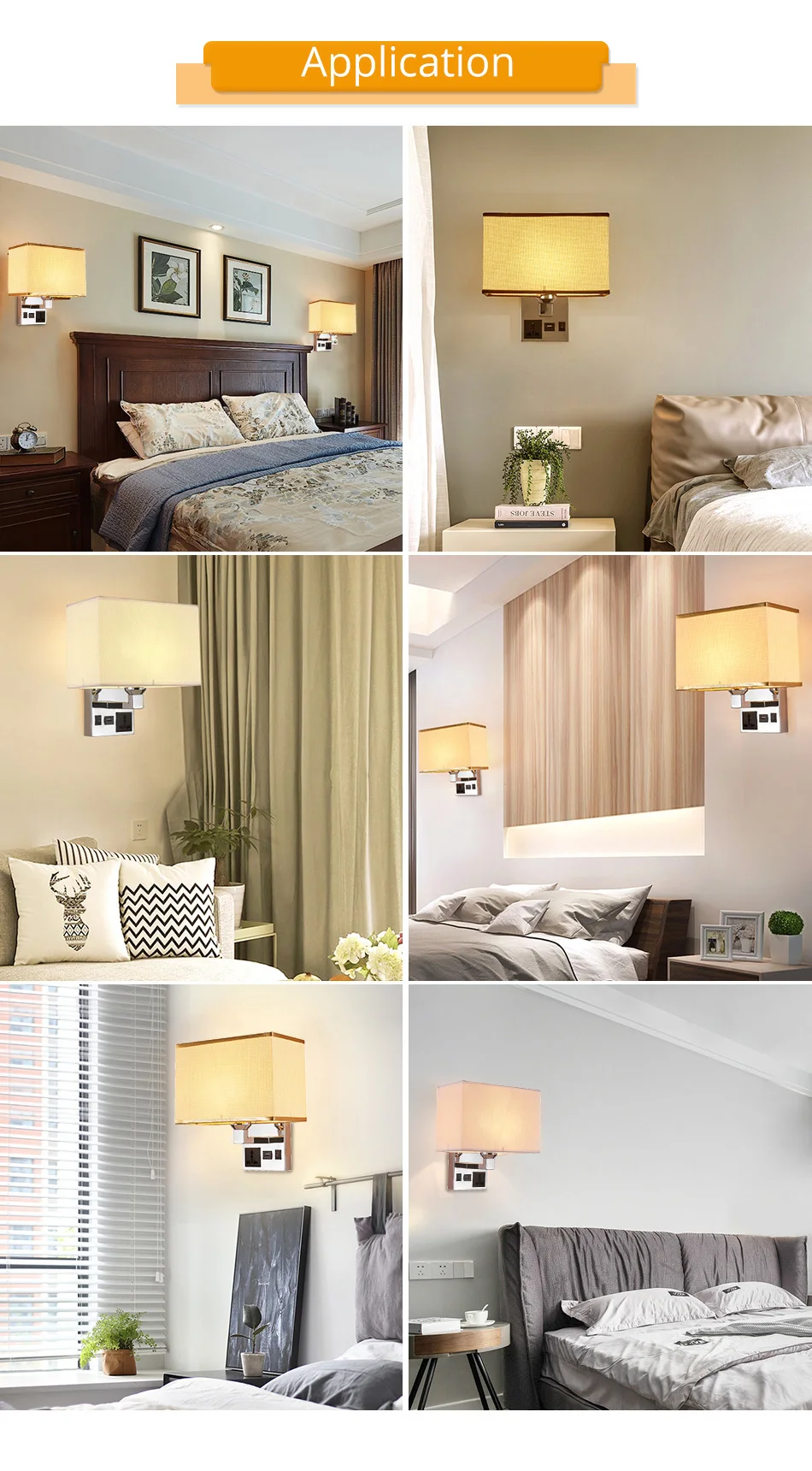 Socket USB E27 LED Bulb Wall Lamp Stair Bathroom Sconce Wall Lights with Switch Applique Nordic Bedside Lamps Bedroom Lighting (10)