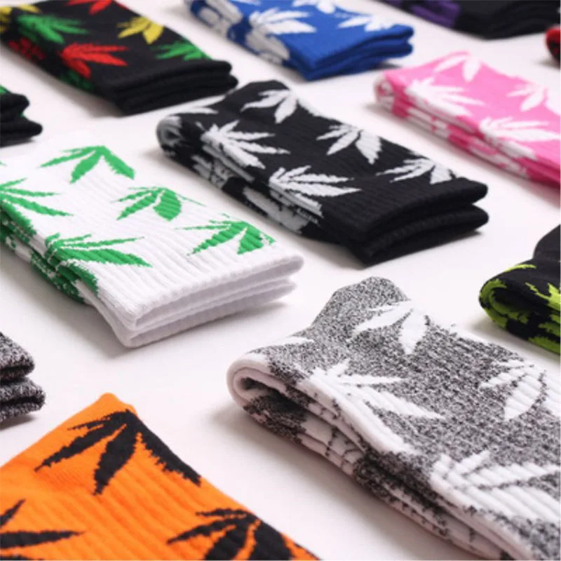 

Funny Socks Men Women Comfortable High Quality Cotton Happy Hemp Leaf Maple Casual Long Weed Crew Sock Dress Harajuku