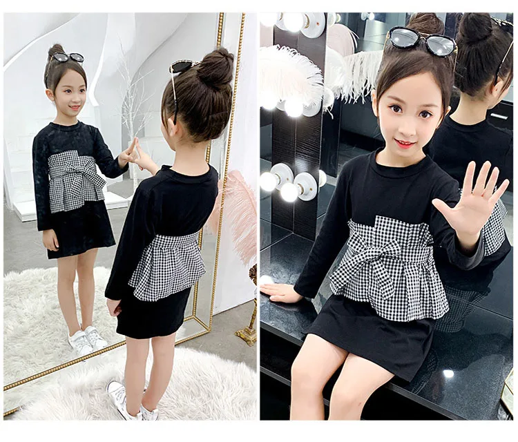 Back To School Clothing 2019 Autumn Big Girl Dress Long Sleeve Princess Teenage Girls Dresses Fashion Baby Kids T Shirts Dresses (11)