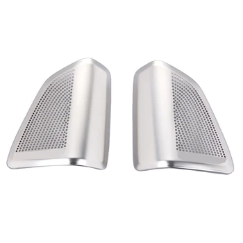 

2pcs/set Stainless Steel o Speaker Tweeters Cover Trim For BMW X5 F15 2014 2015 2016 2017 Car Styling Accessories