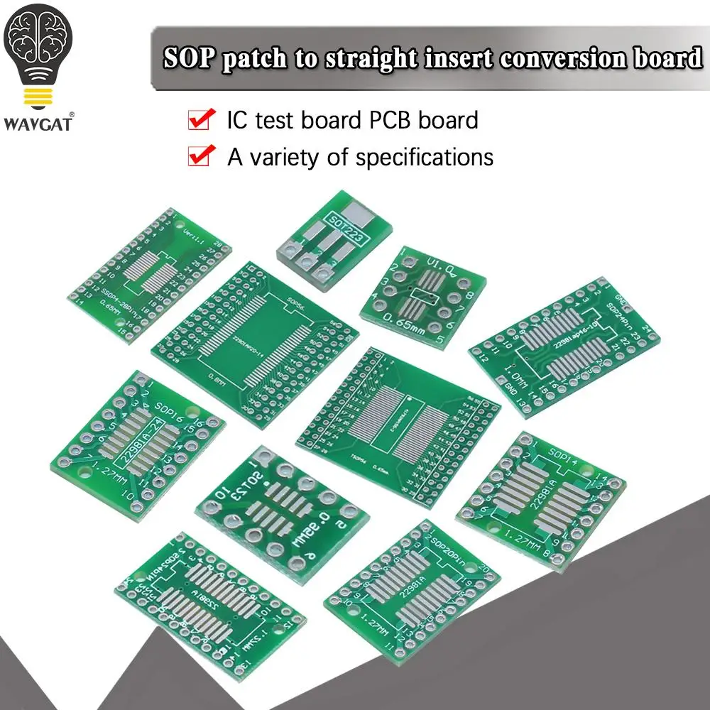 KIT ADATTATORI SMD A DIP - 51 Pezzi E 12 Tipi | Per SOP, SOT, TQFP | Con Pin Header - Foto 5