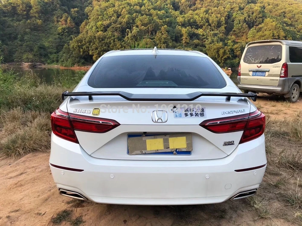 Для Honda 18 10th Accord INSPIRE Универсальный Стиль ABS пластик материал глянцевый черный цвет спойлер заднего багажника, крыла
