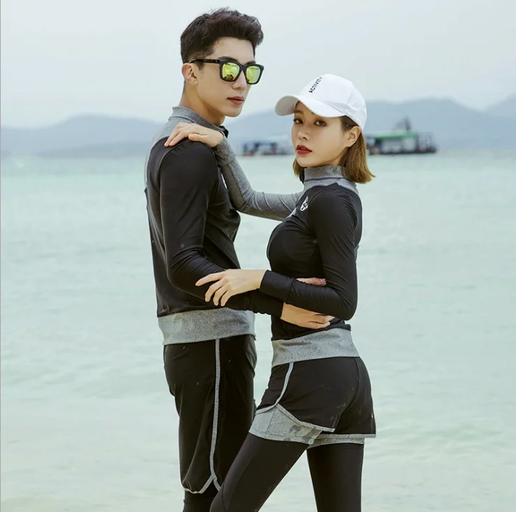 

COUPLE'S Beach Holiday Snorkeling Suit Jellyfish Clothing Men And Women-Sun-resistant Long Sleeve Trousers Quick-Dry Diving Swim