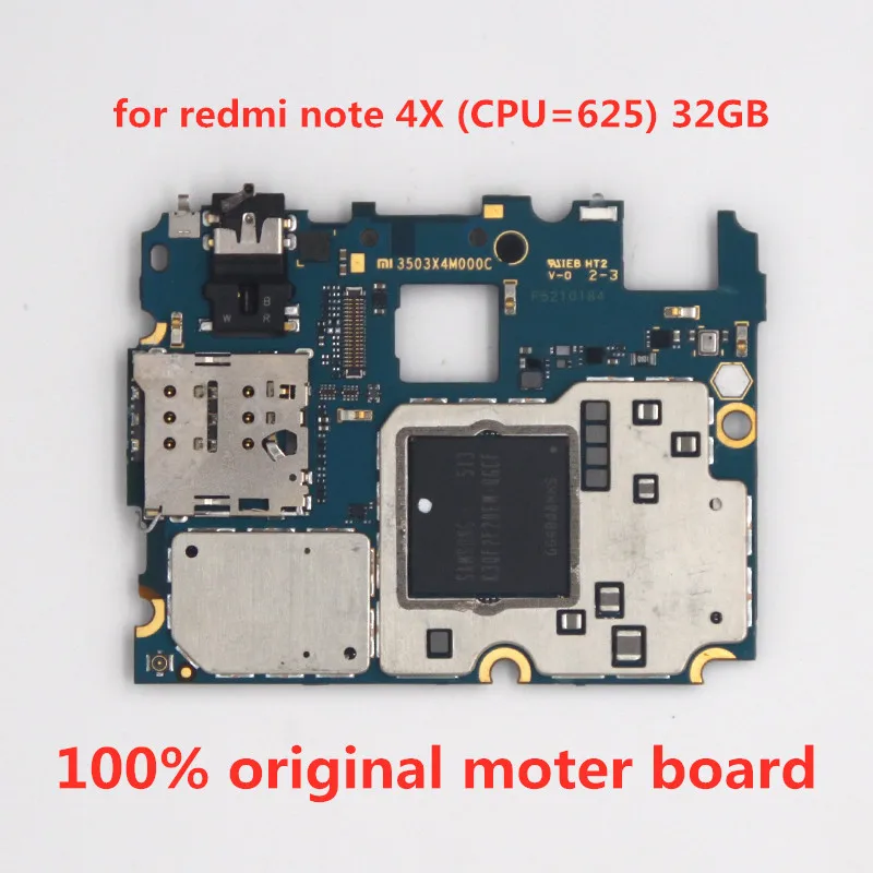 Материнская плата полностью рабочая для redmi note 4X(CPU = 625) 32 ГБ 100% оригинал