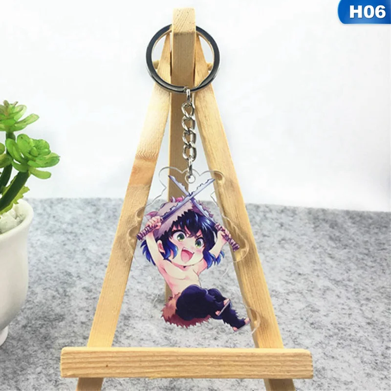 KEY4307H06 Аниме демон убийца: Kimetsu no Yaiba акриловый брелок для ключей Косплей Аниме Подарки - Цвет: KEY4307H06
