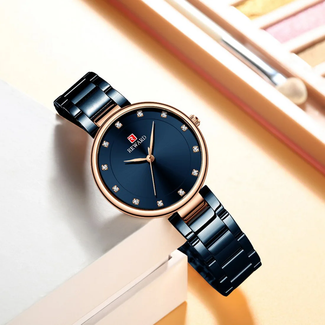 Watches Women Top Brand Luxury Quartz Watch Woman Fashion Relojes Mujer Blue Stainless Steel Ladies Quartz Wrist Watches