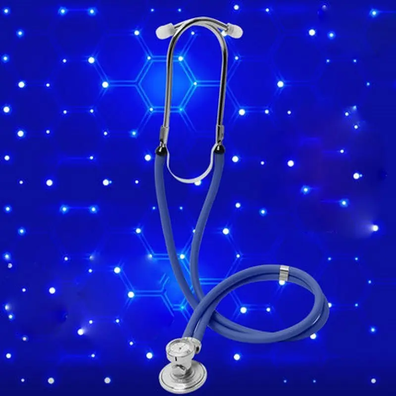 stetoskop doctor Dual Tube Clock With Watch Stethoscope Earplug Diaphragm Measuring Heart Rate Time Stetoscopio Monitoring