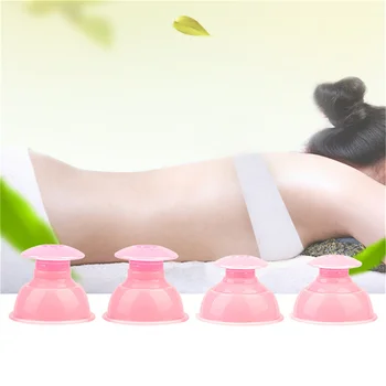 

4Pcs China Silicone Vacuum Suction Cups Set Body Moisture Absorber Anti Cellulite Massage Jars Set Therapy Vacuum Cans Massager