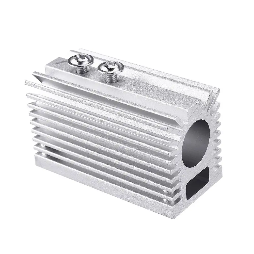 DANIU Sliver 58x22x27mm Silver 12mm Aluminum Heat Sink Groove Fixed Radiator Seat Cooling Heat Sink for 12mm Laser Diode Module