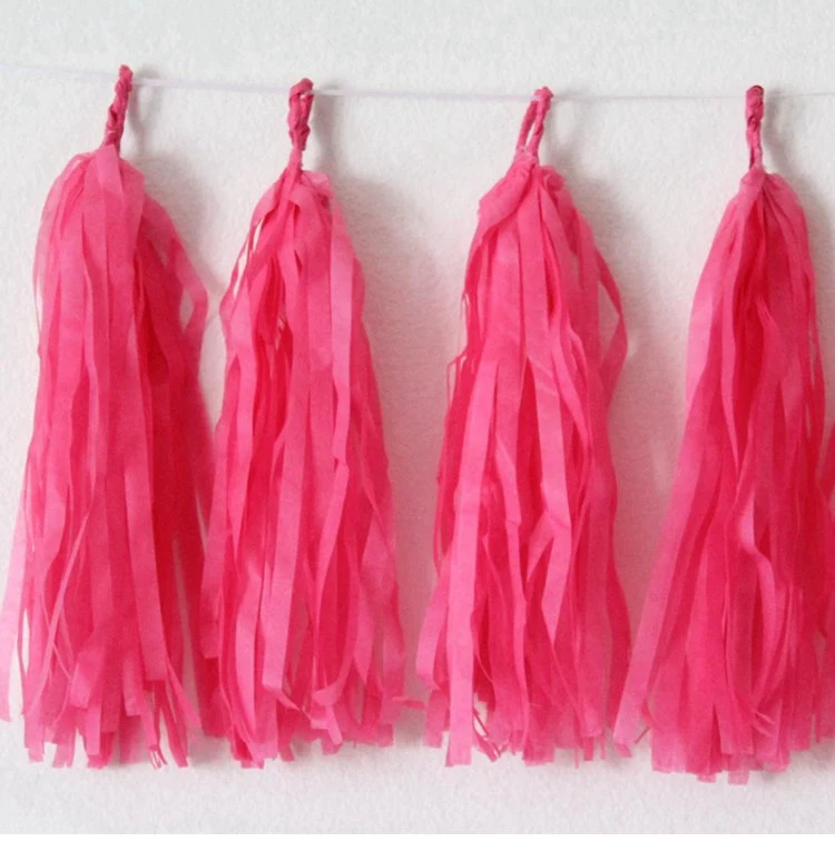 5pcs tassel style 4 Fengrise Свадебные Бумажные цветы с кисточками и помпонами, гирлянда, воздушный шар, лента для детского душа, Детские декоративные аксессуары для вечеринок - Цвет: 5pcs tassel style 4