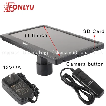 

KOPPACE 11.6-inch display, HDMI HD microscope industrial camera, 1920*1080 SD card camera, mobile phone repair microscope camera