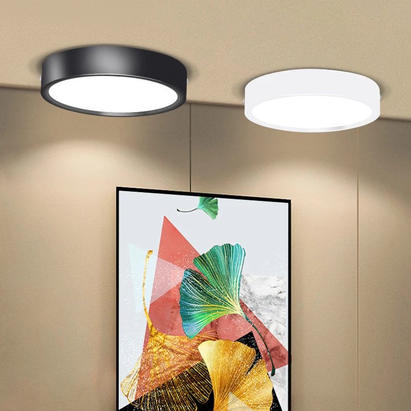 220V Led Spot Light Ceiling 10W 15W 25W Surface Mounted Lamp Ultra Thin Lights for Living Room Lighting | Лампы и освещение