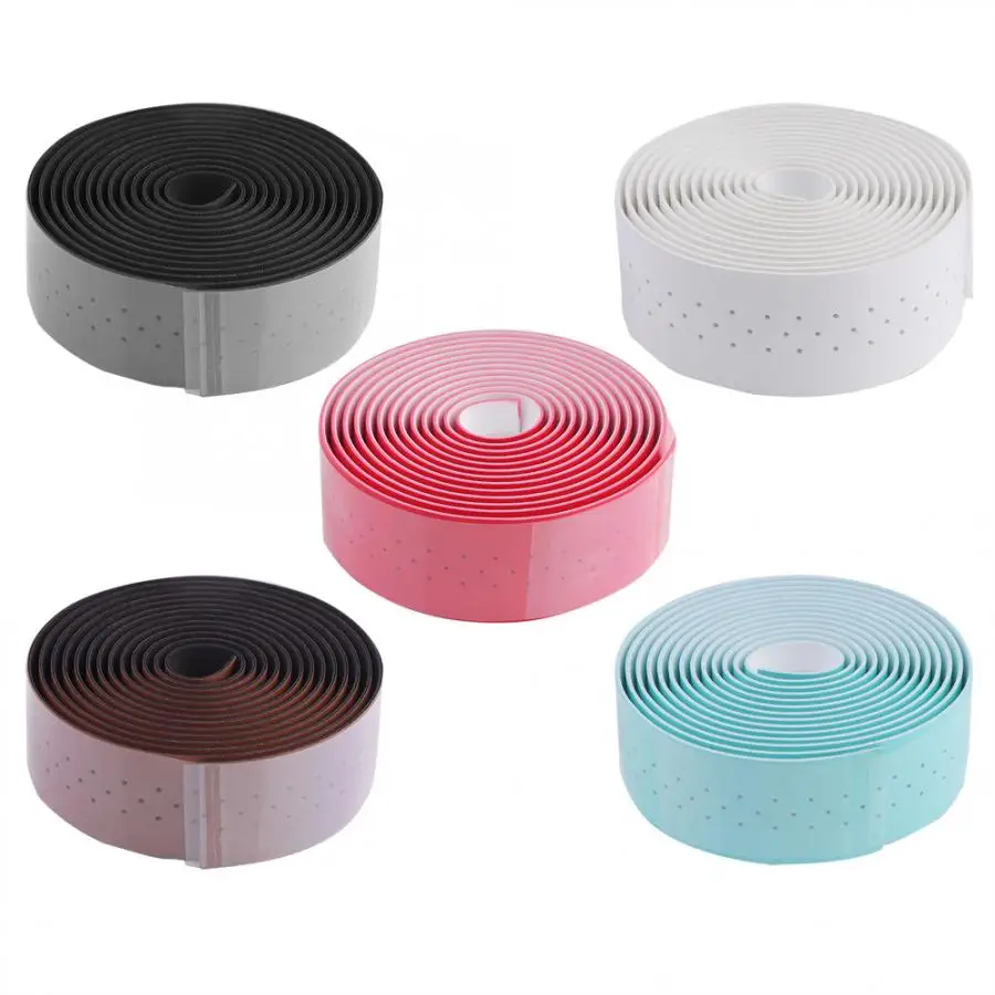 

Bicycle Handlebar Grips Tape 2pcs PU Leather Bike Handlebars Tape High Elastic Breathable Non-slip Belt Bicycle Handle bar
