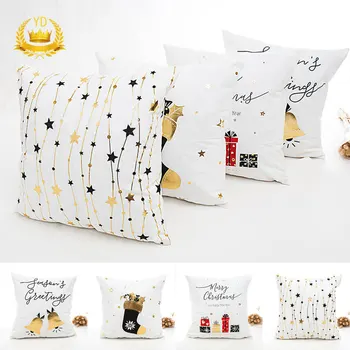 

Merry Christmas Decoration Car Cushion Case Pillowcover Home Decor Pillowcase