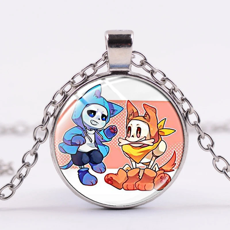 Style 12 SIAN новейший Undertale Sans подвеска в виде плаката модная игра Аниме Фигурка Косплей подвеска ручной работы стеклянный купол Seampunk цепь ювелирные изделия - Окраска металла: Style 12