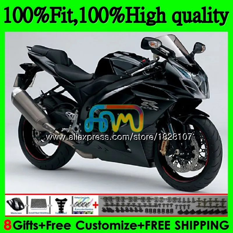 K9 для SUZUKI GSXR-1000 GSXR глянцевый черный 1000 09, 10, 11, 12, 13, 15 и 16 44BS. 4 GSXR1000 2009 2010 2011 2012 обтекатель - Цвет: No. 1
