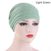2022 New Spring Candy Color Turban Cap Chemotherapy Headband Forehead Pile Hat Muslim Headscarf Women Hair Accessories ► Photo 2/6