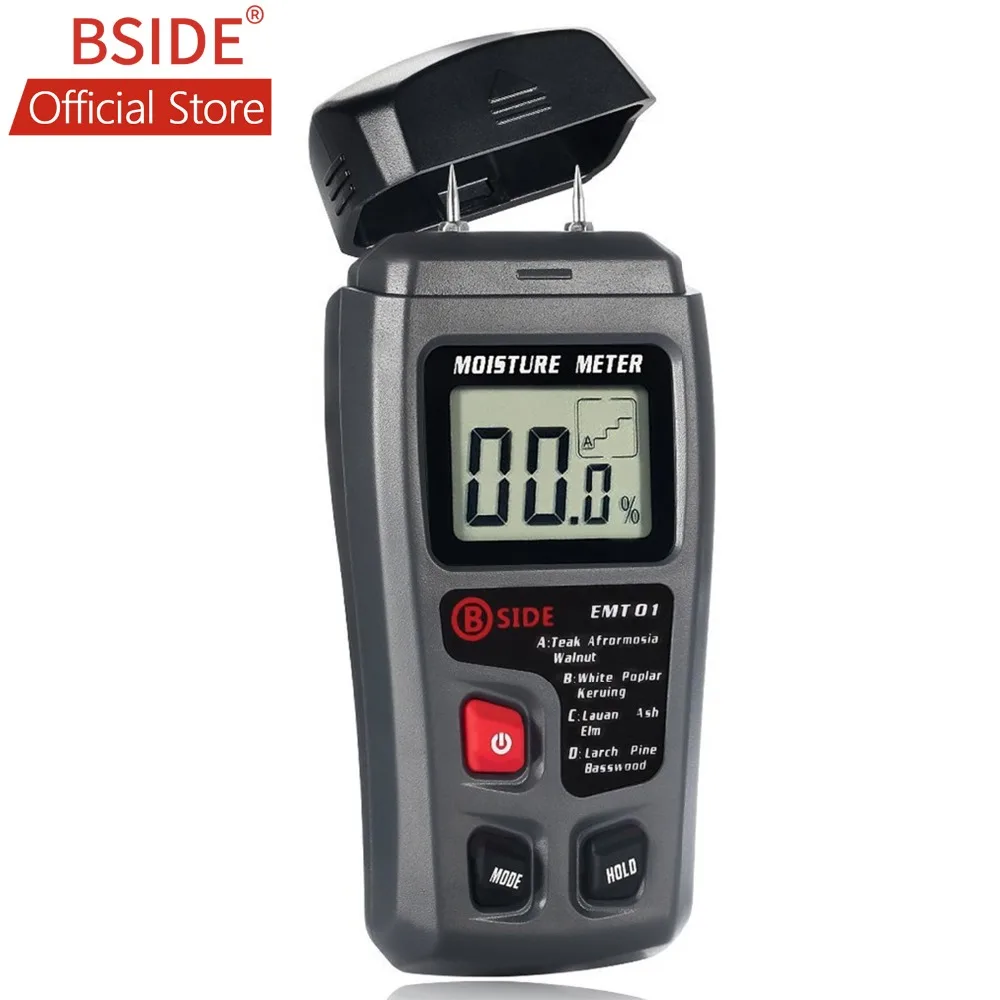 55BSIDE EMT01 двухконтактный цифровой измеритель влажности древесины 0-99.9% влажность