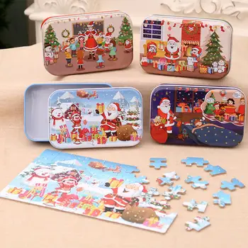 

Children's Santa Claus Christmas DIY Wooden Handmade Puzzle Toys Gift for Development of Practical Thinking Ability