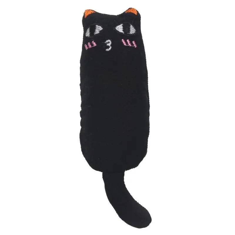 Мини Симпатичные зубы шлифовальный Catnip игрушка интерактивный питомец кошка жевательные когти кусачки для большого пальца игрушки интерактивные инструменты товары для домашних животных - Цвет: Черный