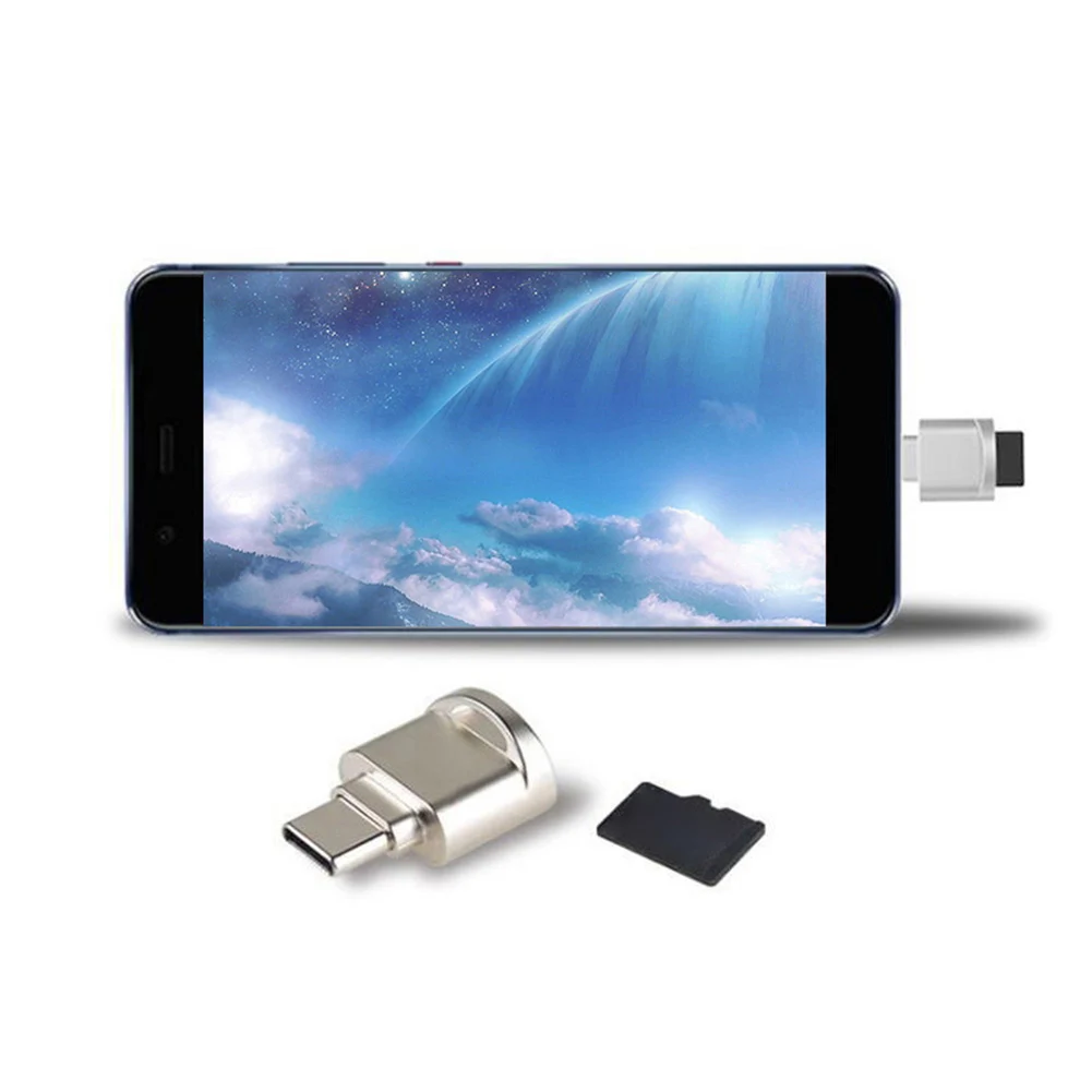 Мини-считыватель карт портативный металлический USB 3,1 Micro Secure цифровой TF памяти type-C TF Micro SD OTG адаптер для телефона Кард-ридер