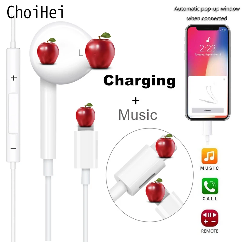 Для Apple IPhone 7 в ухо стерео наушники с микрофоном Проводные Bluetooth для iPhone 8 Plus X XR XS Max