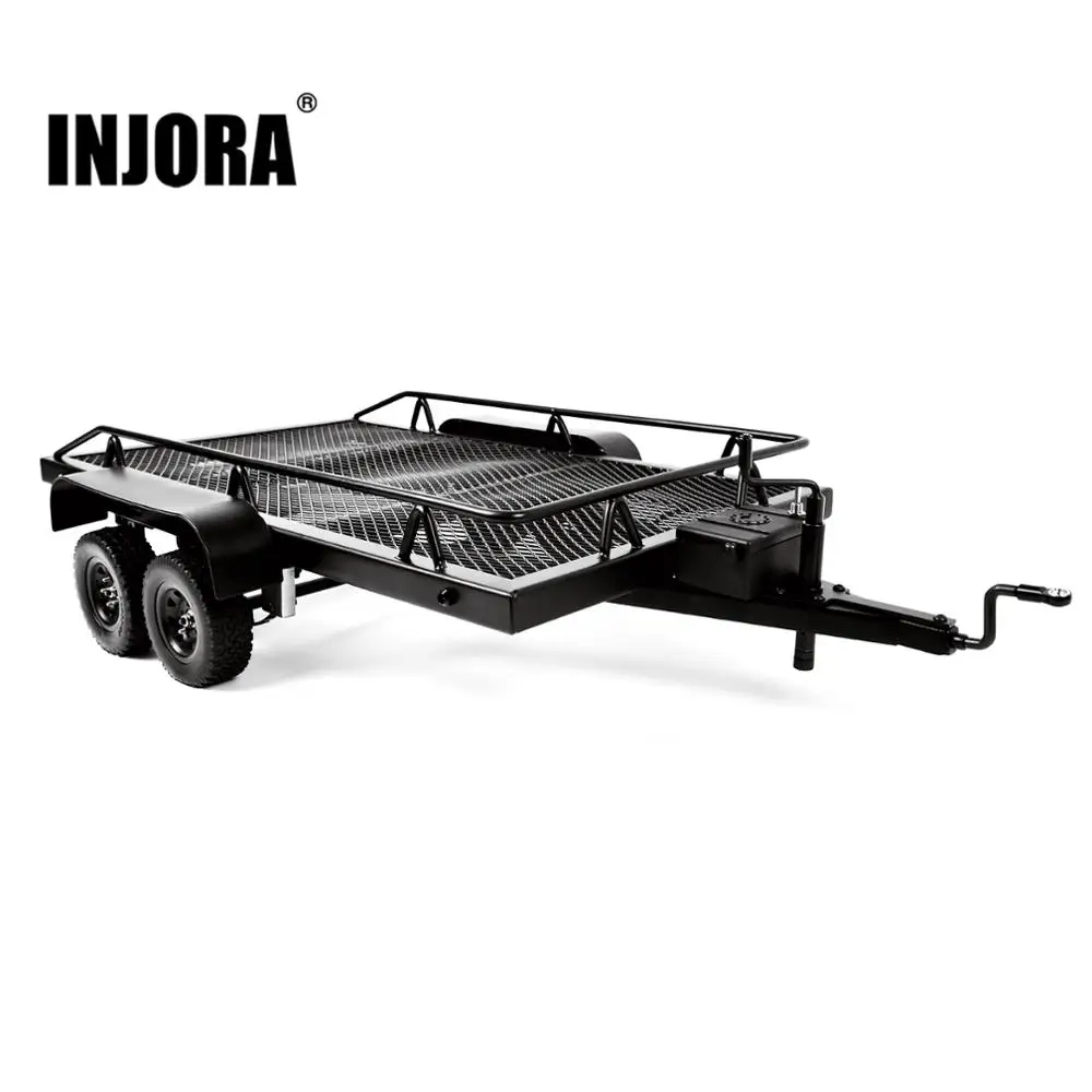 Металлический прицеп INJORA 450*260 мм для 1/10 RC автомобиля гусеничный осевой SCX10 90046