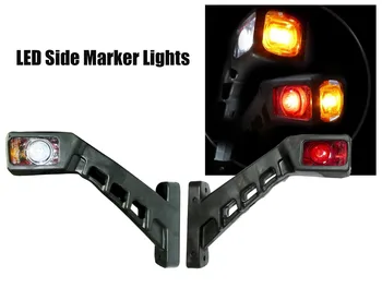 

2x Car Side Lights Car Turn Signal Lights LED Markering Lamp External 12V/24V Trailer Truck Bus Van
