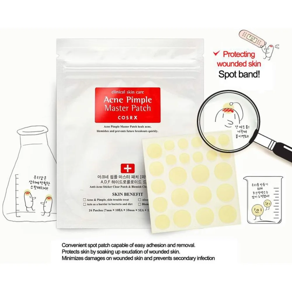 

Korea Cosmetic COSRX Acne Pimple Master Patch 24 Patches Face Skin Care Anti Acne Pimple Treatment Blemish Acne Remover facial