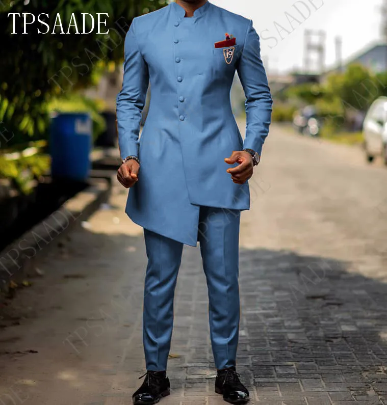 Hot Sell Latest Designs Casual Custom Best Man Slim Fit Purple Yellow Blue Men Suits Blazer+Pants Tuxedo Masculino Prom Costume