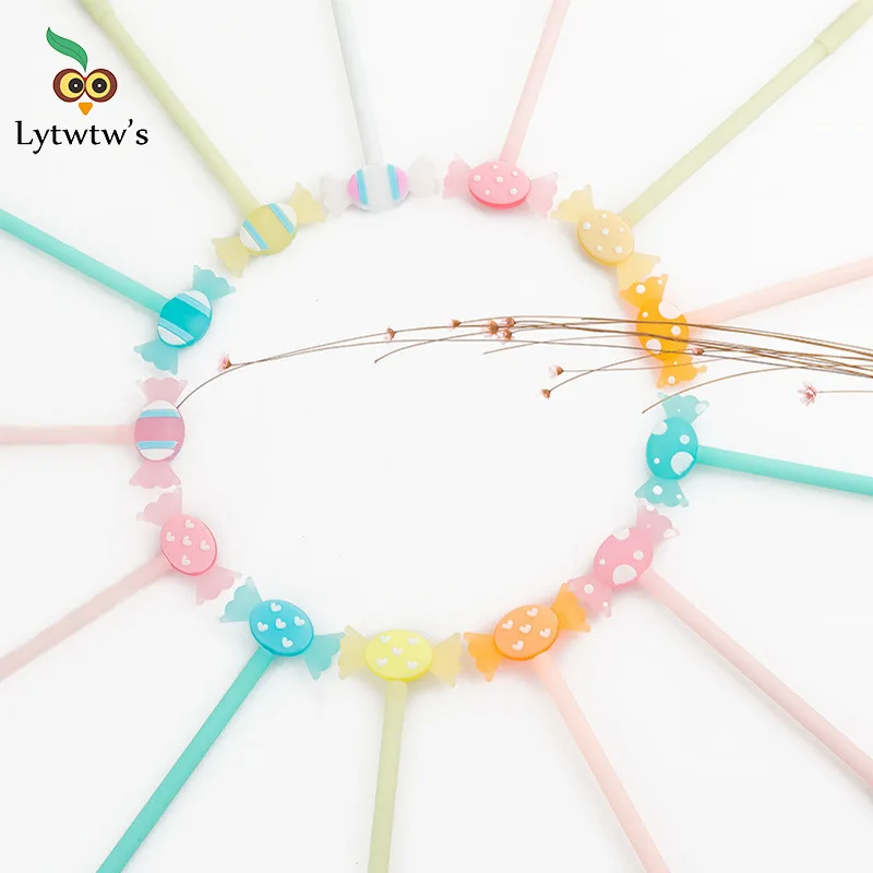 1 Piece Lytwtw's Cute Kawaii Gel Pens New Candy Spot Mosquito Repellent Incense Water pen Student Signature Pen | Канцтовары для